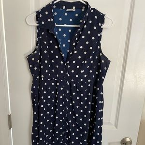 Motherhood Maternity Navy Polka Dot Dress, Size M